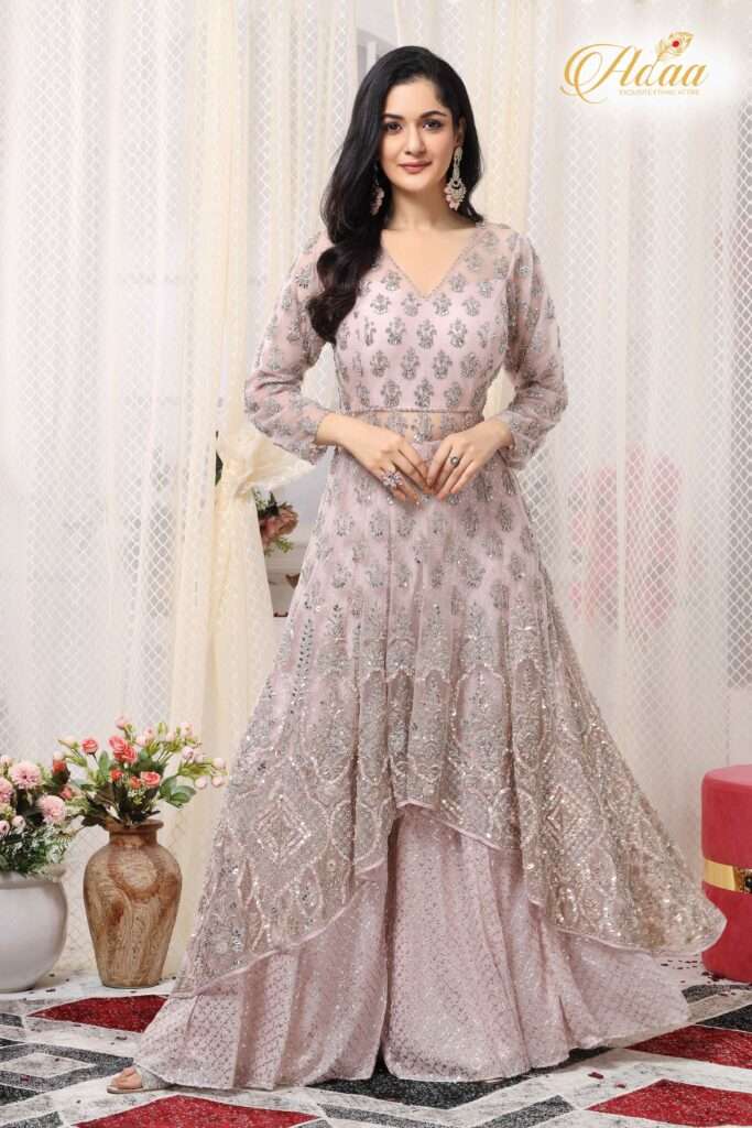 Dazzling Black Wedding Embroidered Sharara Suit